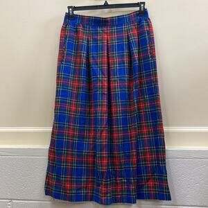 Vintage Pendleton Woolen Mills pleated plaid skirt